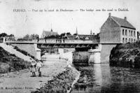 carte postale ancienne de Furnes Pont sur le canal de Dunkerque