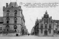 carte postale ancienne de Furnes La rue de l'est