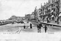 carte postale ancienne de Ostende Digue de mer, côté de l'ouest