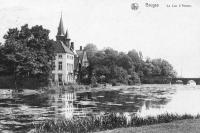 carte postale ancienne de Bruges Le Lac d'Amour