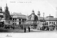 carte postale ancienne de Ostende Le Kursaal vu de la ville