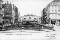 postkaart van Oostende Le Kursaal vu de la ville