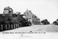 carte postale ancienne de La Panne Villa Beau-Séjour et Nouvelle route vers la mer