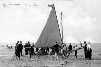 carte postale ancienne de Middelkerke Char à voile