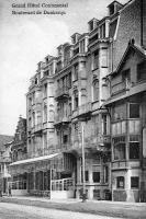 carte postale ancienne de La Panne Grand Hôtel Continental - Boulvard de Dunkerque