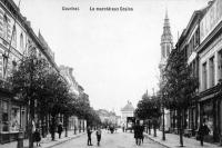carte postale ancienne de Courtrai Le marché aux Grains