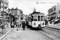 carte postale ancienne de Wenduyne L'arrêt du tram