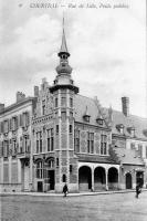 carte postale ancienne de Courtrai Rue de Lille, Poids publics