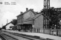 carte postale ancienne de Gistel La Gare