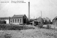 carte postale ancienne de Marke Le Tissage et rue de Marcke