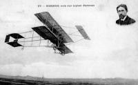 carte postale ancienne de Avions Sommer vole sur biplan Farman