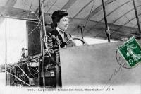 carte postale ancienne de Aviateurs La première femme aviateur, Mme Peltier