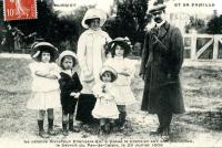 carte postale ancienne de Aviateurs Blériot et sa famille