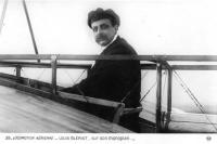 postkaart van Piloten Louis Blériot sur son monoplan