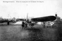 postkaart van Piloten Essai du monoplan de l'aviateur Olieslagers