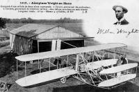 carte postale ancienne de Avions Aéroplane Wright au Mans