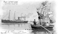 carte postale ancienne de Paquebots Red Star Line Antwerpen - New York  S. S. Zeeland 29th june 1902