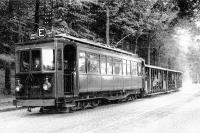 carte postale ancienne de Train Tramway vicinal entre Bruxelles et Waterloo