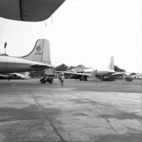 Afrique Hangar de la Sabena, déchargement et entretien des avions