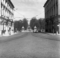 Bruxelles Vue sur le parc et sur la rue royale depuis la Place Royale