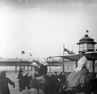 Blankenberge A dos de mule sur la plage