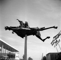 Expo58 Bruxelles Le cheval Bayard à l'expo 58