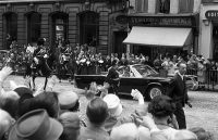 Bruxelles Le roi Baudouin et la reine Fabiola se rendent au Te-Deum du 21/7