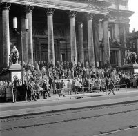  Manifestants devant la bourse de Bruxelles