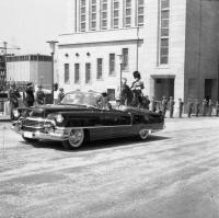 Bruxelles Le Négus et le roi baudouin en Cadillac