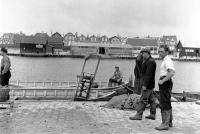 Oosterschelde (NL -Zeelande)&nbsp;Pecheurs de moules en face de la firme J. Dehaeck - Mosselloods