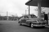 Belgique Desoto Suburban S-11c à la pompe à essence